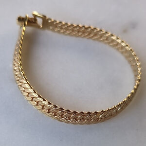 Monet Gold Plated Herringbone Chain Bracelet